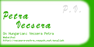 petra vecsera business card